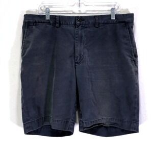 Polo Ralph Lauren Mens Navy Blue Cotton Chino Shorts Size 36 Flat Front Classic
